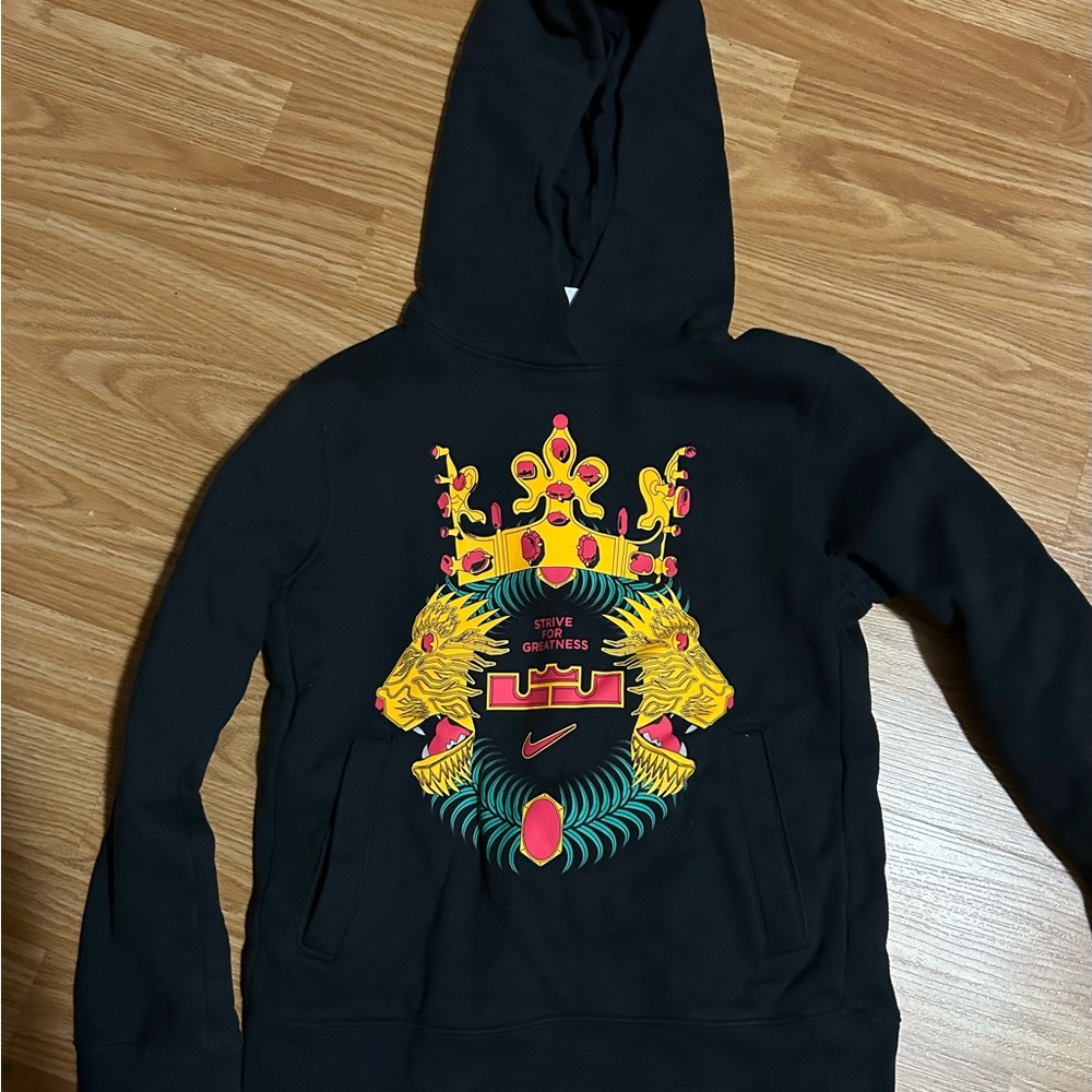 Nike Black Hoodie with Vibrant Graphic